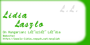 lidia laszlo business card